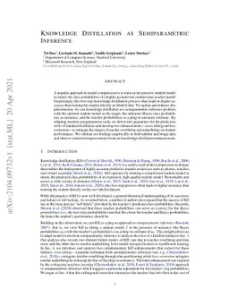 Knowledge Distillation as Semiparametric Inference