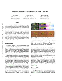 Learning Semantic-Aware Dynamics for Video Prediction