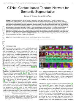 CTNet: Context-based Tandem Network for Semantic Segmentation