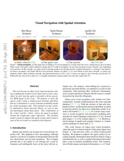 Visual Navigation with Spatial Attention