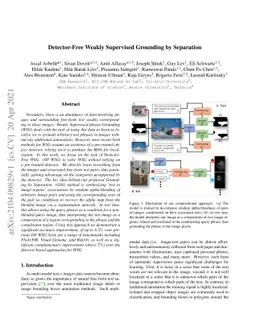 Detector-Free Weakly Supervised Grounding by Separation