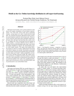 Distill on the Go: Online knowledge distillation in self-supervised
  learning