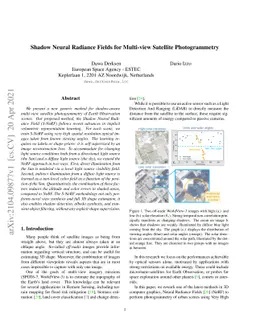 Shadow Neural Radiance Fields for Multi-view Satellite Photogrammetry