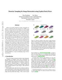 Posterior Sampling for Image Restoration using Explicit Patch Priors