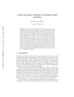 Active and sparse methods in smoothed model checking