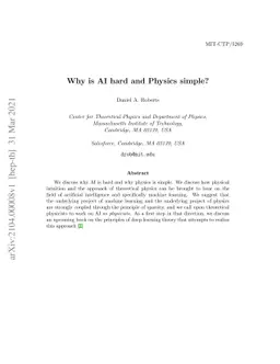 Why is AI hard and Physics simple?