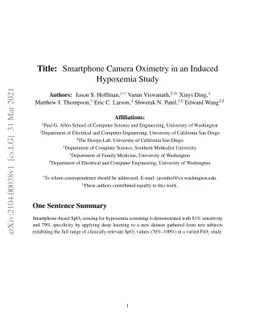 Smartphone Camera Oximetry in an Induced Hypoxemia Study
