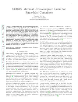 SkiffOS: Minimal Cross-compiled Linux for Embedded Containers