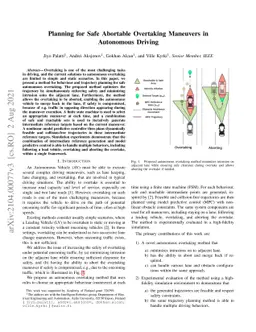 Planning for Safe Abortable Overtaking Maneuvers in Autonomous Driving