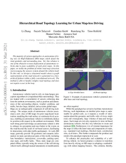 Hierarchical Road Topology Learning for Urban Map-less Driving