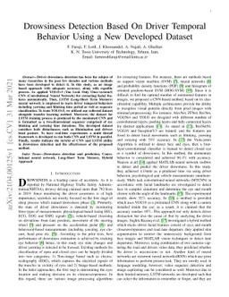 Drowsiness Detection Based On Driver Temporal Behavior Using a New
  Developed Dataset