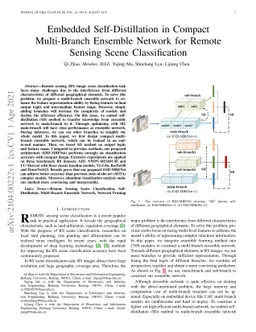 Embedded Self-Distillation in Compact Multi-Branch Ensemble Network for
  Remote Sensing Scene Classification