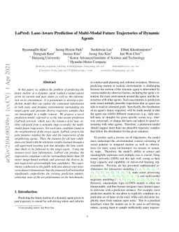 LaPred: Lane-Aware Prediction of Multi-Modal Future Trajectories of
  Dynamic Agents