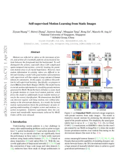 Self-supervised Motion Learning from Static Images