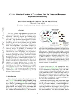 CUPID: Adaptive Curation of Pre-training Data for Video-and-Language
  Representation Learning