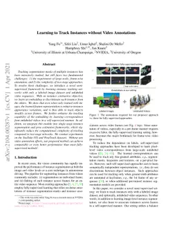 Learning to Track Instances without Video Annotations
