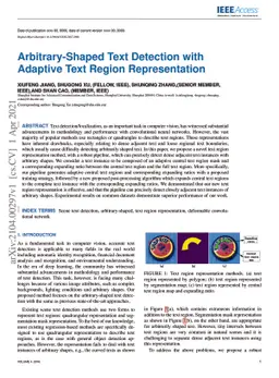 Arbitrary-Shaped Text Detection withAdaptive Text Region Representation