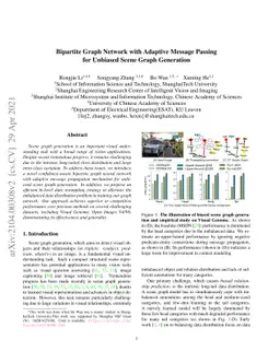 Bipartite Graph Network with Adaptive Message Passing for Unbiased Scene
  Graph Generation