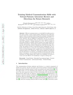 Training Medical Communication Skills with Virtual Patients: Literature
  Review and Directions for Future Research