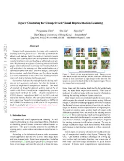 Jigsaw Clustering for Unsupervised Visual Representation Learning