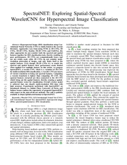 SpectralNET: Exploring Spatial-Spectral WaveletCNN for Hyperspectral
  Image Classification