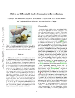 Efficient and Differentiable Shadow Computation for Inverse Problems