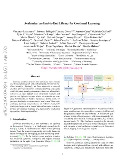 Avalanche: an End-to-End Library for Continual Learning