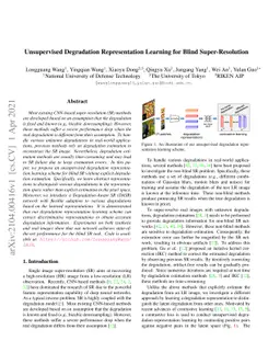 Unsupervised Degradation Representation Learning for Blind
  Super-Resolution