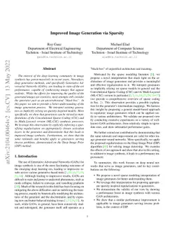 Improved Image Generation via Sparse Modeling