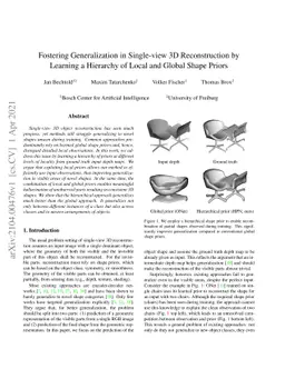 Fostering Generalization in Single-view 3D Reconstruction by Learning a
  Hierarchy of Local and Global Shape Priors