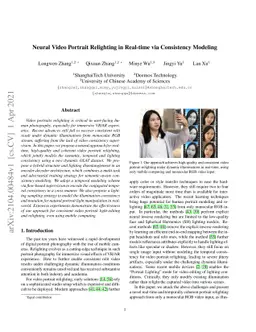 Neural Video Portrait Relighting in Real-time via Consistency Modeling