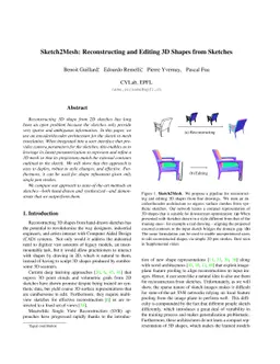 Sketch2Mesh: Reconstructing and Editing 3D Shapes from Sketches