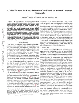 A Joint Network for Grasp Detection Conditioned on Natural Language
  Commands