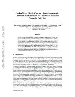 OutlierNets: Highly Compact Deep Autoencoder Network Architectures for
  On-Device Acoustic Anomaly Detection