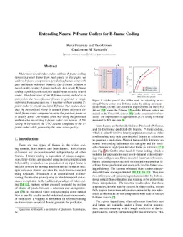 Extending Neural P-frame Codecs for B-frame Coding