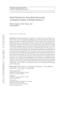 Model Selection for Time Series Forecasting: Empirical Analysis of
  Different Estimators