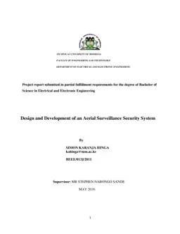 Design and development of an Aerial Surveillance Security System