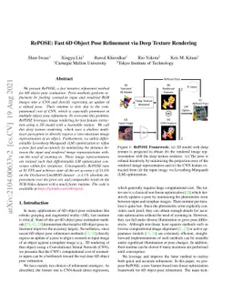 RePOSE: Fast 6D Object Pose Refinement via Deep Texture Rendering