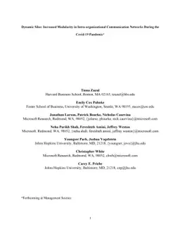 Dynamic Silos: Increased Modularity in Intra-organizational
  Communication Networks during the Covid-19 Pandemic