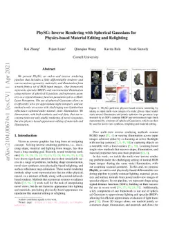 PhySG: Inverse Rendering with Spherical Gaussians for Physics-based
  Material Editing and Relighting