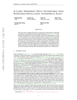 Is Label Smoothing Truly Incompatible with Knowledge Distillation: An
  Empirical Study