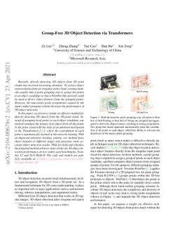 Group-Free 3D Object Detection via Transformers