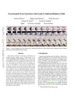 Unconstrained Scene Generation with Locally Conditioned Radiance Fields