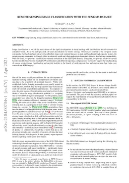 Remote Sensing Image Classification with the SEN12MS Dataset