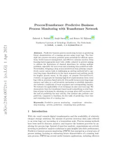 ProcessTransformer: Predictive Business Process Monitoring with
  Transformer Network
