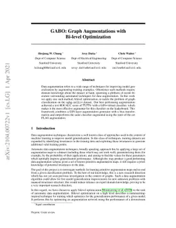 GABO: Graph Augmentations with Bi-level Optimization