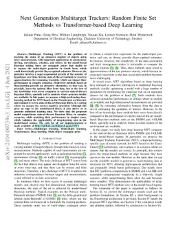 Next Generation Multitarget Trackers: Random Finite Set Methods vs
  Transformer-based Deep Learning