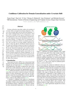 Confidence Calibration for Domain Generalization under Covariate Shift