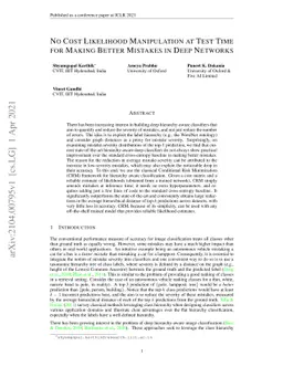 No Cost Likelihood Manipulation at Test Time for Making Better Mistakes
  in Deep Networks