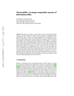 Memorability: An image-computable measure of information utility